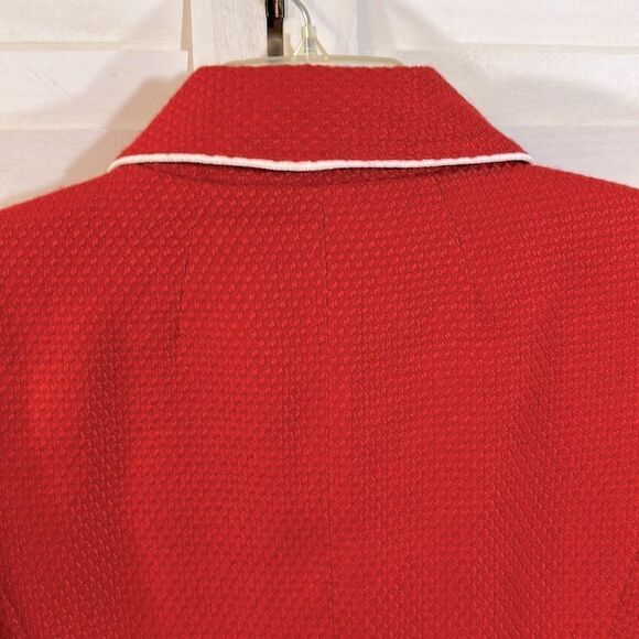 Dennis Basso Jacket Size Medium Signature Red Long Sleeve - Picture 6 of 14